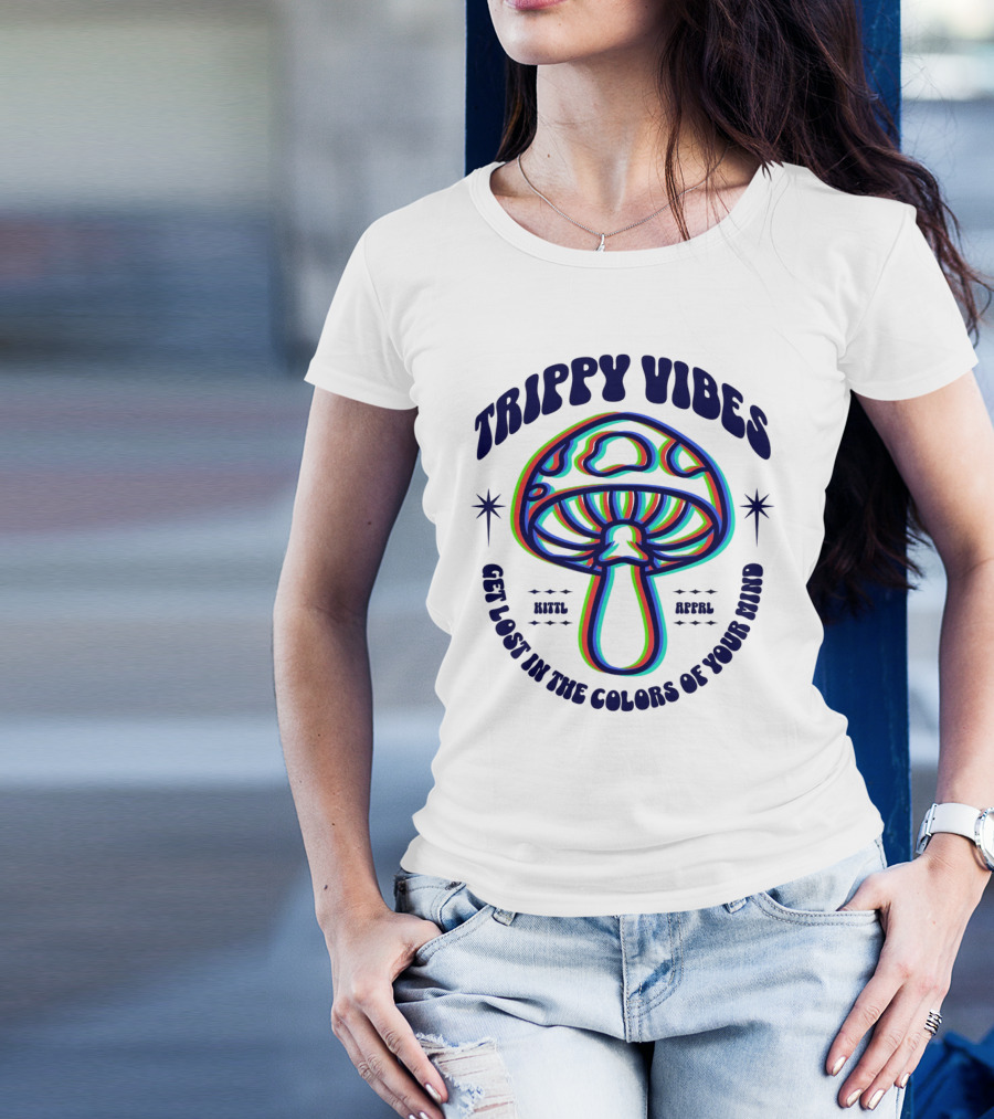 Trippy Vibes Mushroom Get Lost In The Colors Of Your Mind T-Shirt