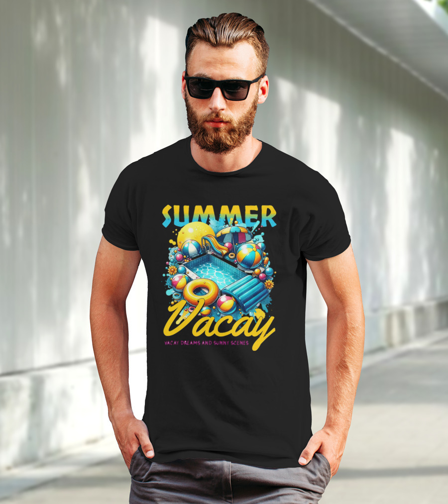 Summer Vacay Dreams And Sunny Scenes Pool Party T-Shirt