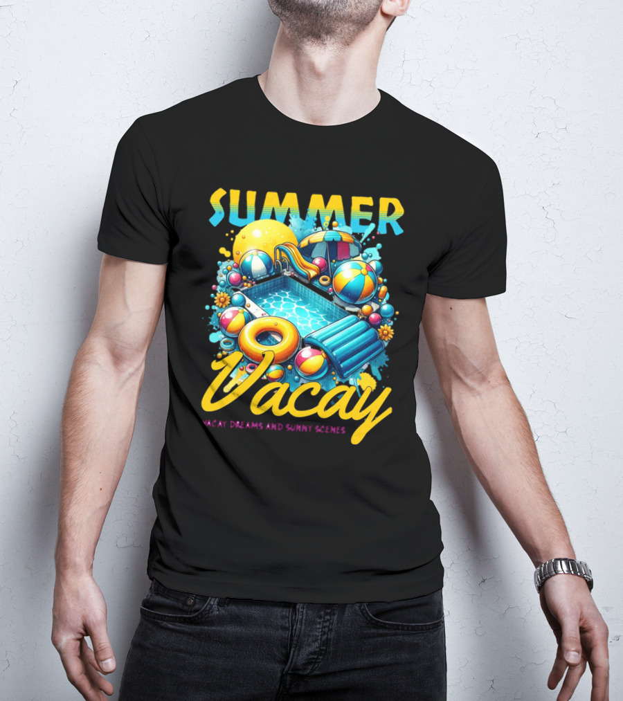 Summer Vacay Dreams And Sunny Scenes Pool Party T-Shirt