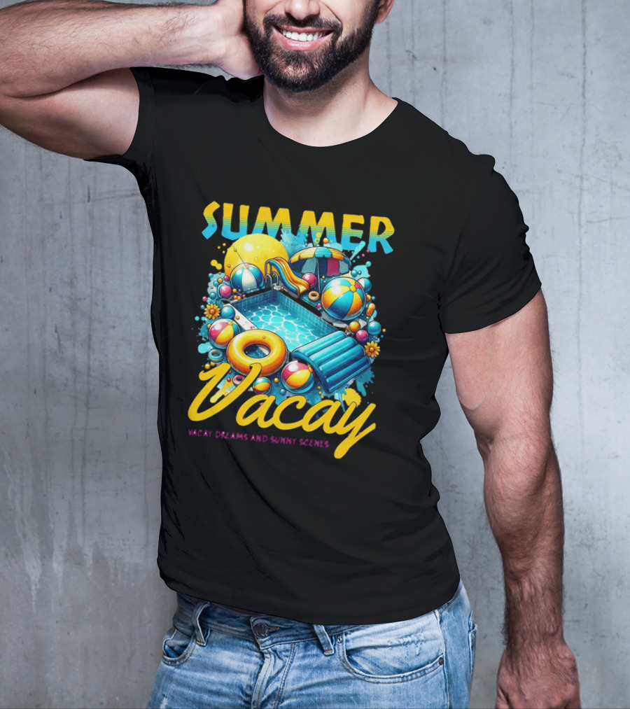 Summer Vacay Dreams And Sunny Scenes Pool Party T-Shirt