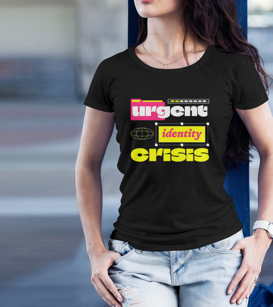 Urgent Identity Crisis Folder Globe T-Shirt