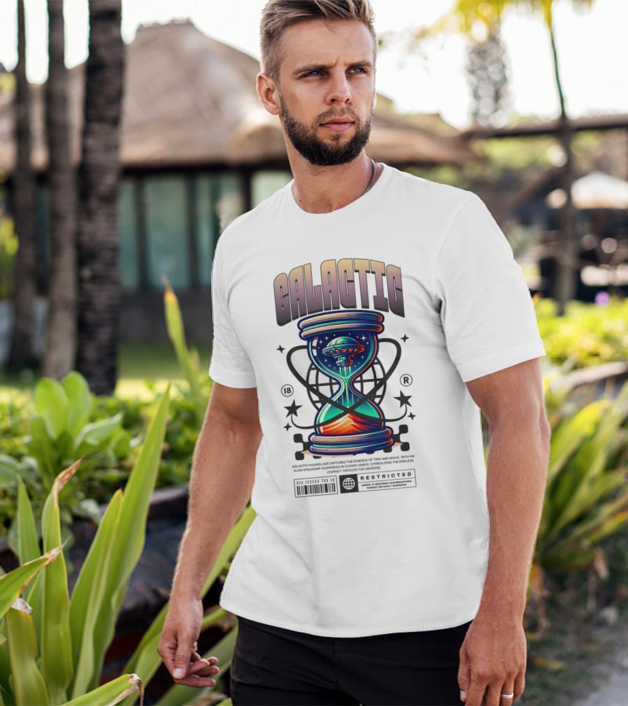 GALACTIC HOURGLASS RESTRICTED COSMIC SPACE ALIEN 18 T-Shirt