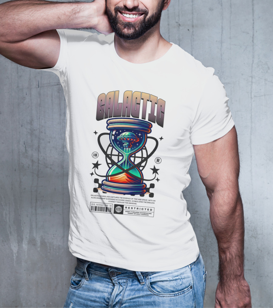 GALACTIC HOURGLASS RESTRICTED COSMIC SPACE ALIEN 18 T-Shirt