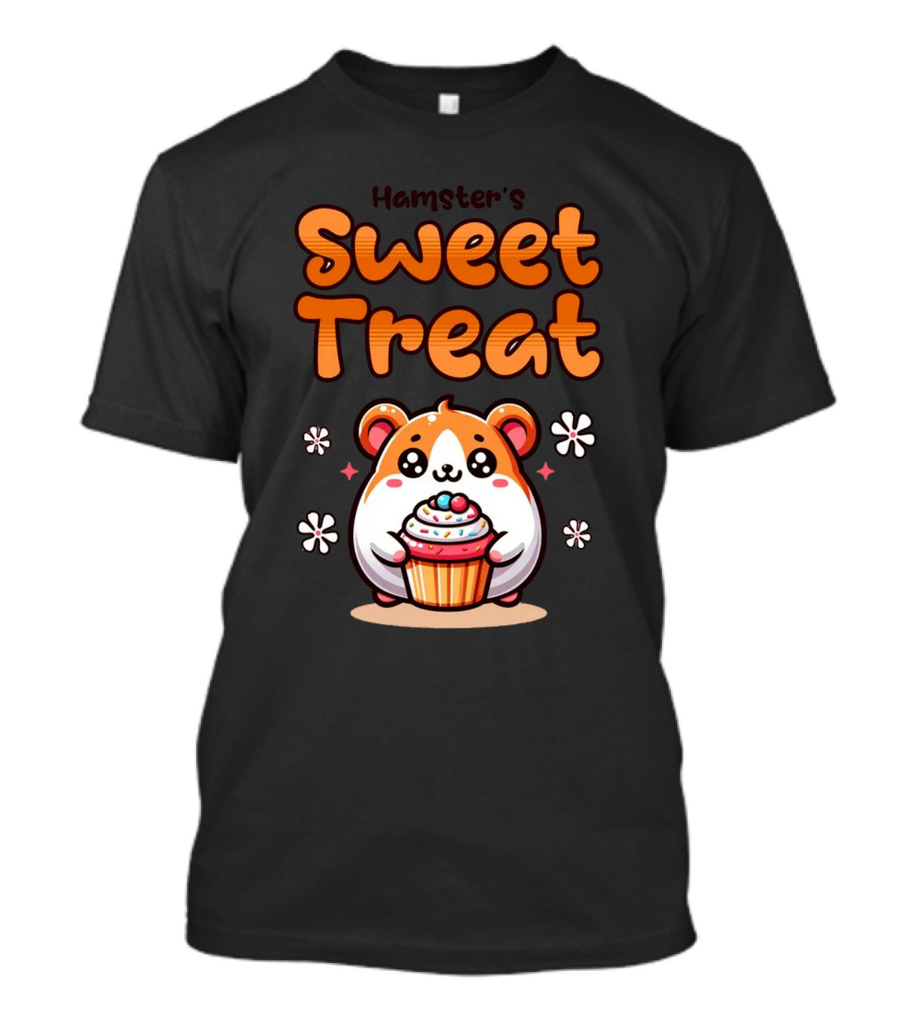 Hamster's Sweet Treat Cupcake Cute Creamy Delight T-Shirt