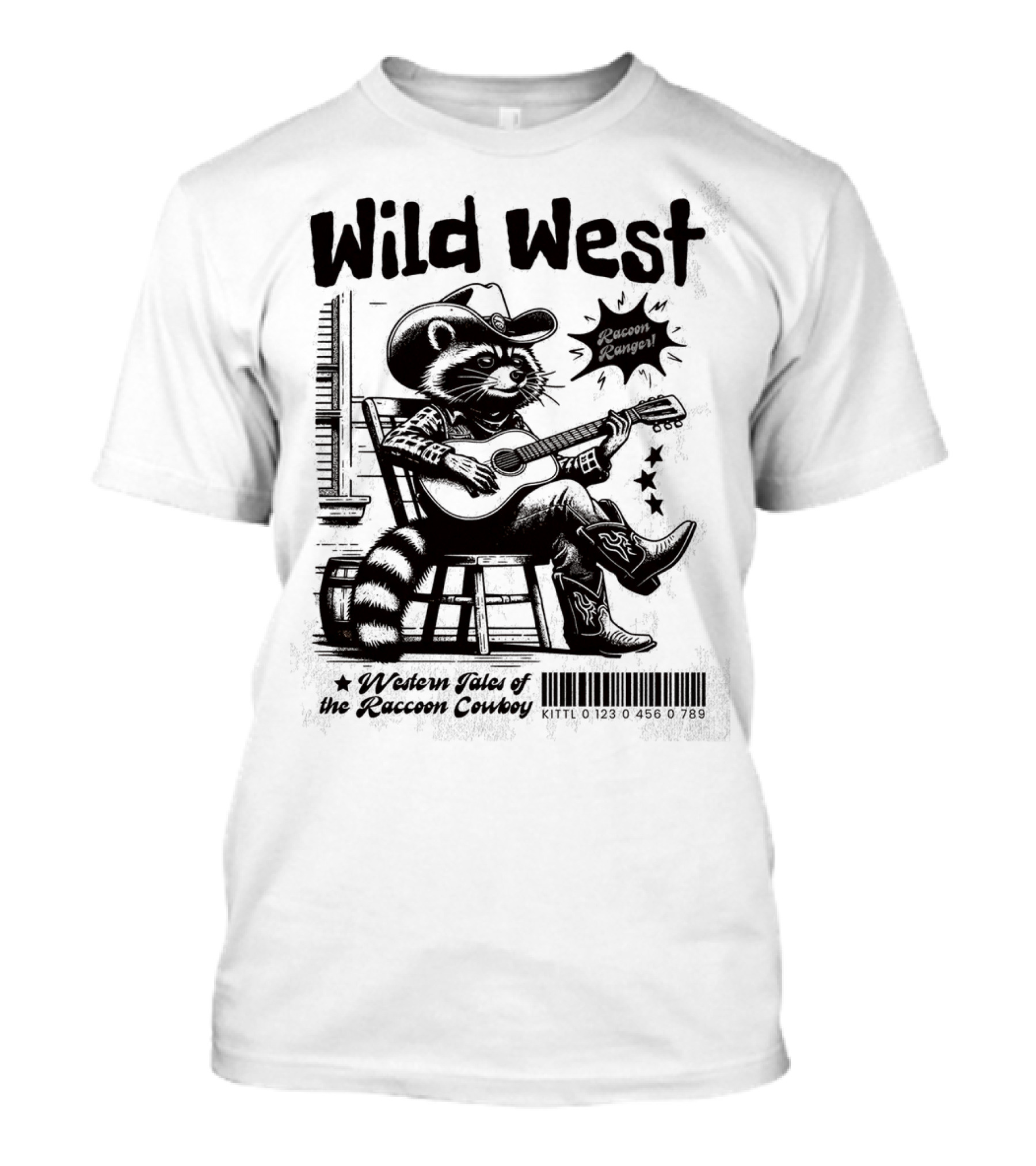 Wild West Raccoon Ranger Western Tales Of The Raccoon Cowboy T-Shirt