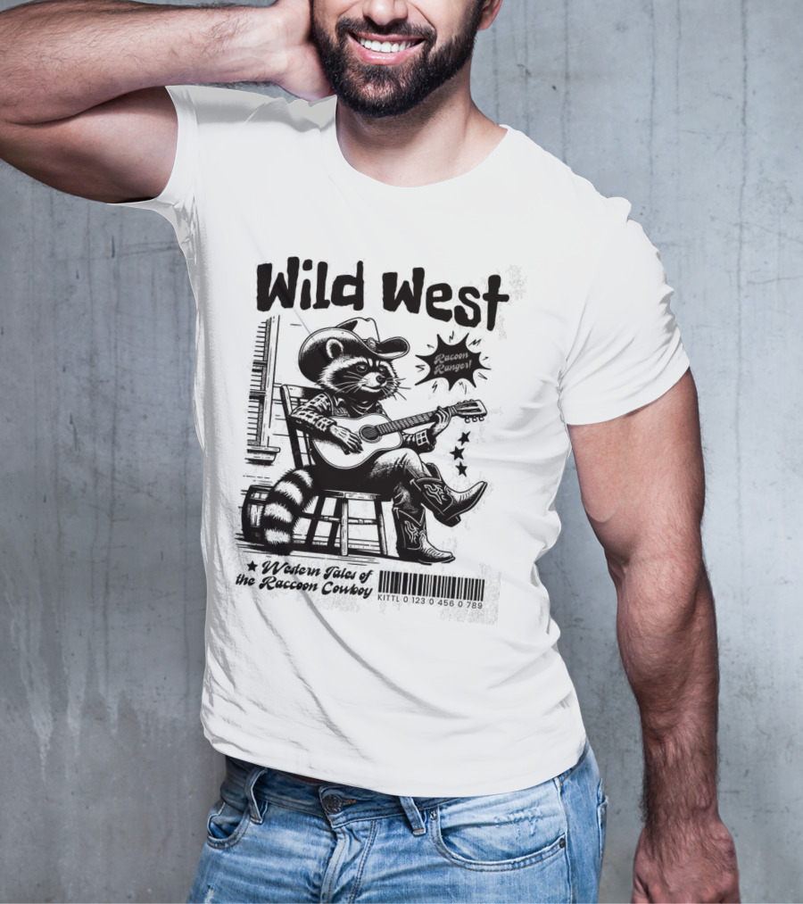 Wild West Raccoon Ranger Western Tales Of The Raccoon Cowboy T-Shirt