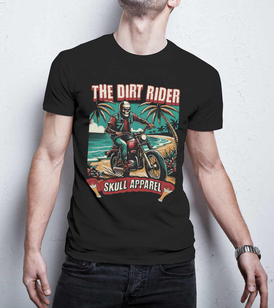 The Dirt Rider Skull Apparel 177 Beach Motorcycle Adventure T-Shirt