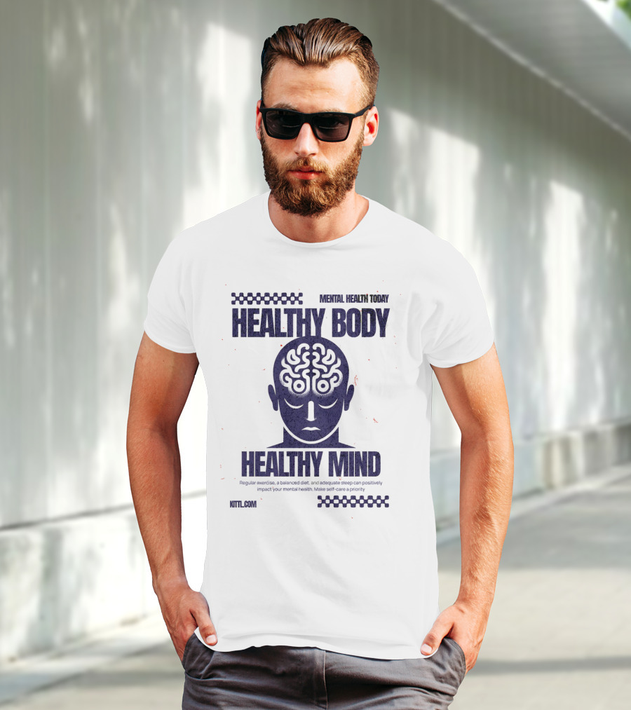 HEALTHY BODY HEALTHY MIND VINTAGE MENTAL HEALTH TODAY T-Shirt