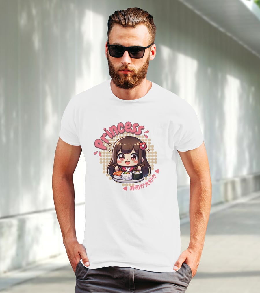Princess Sushi Japanese Girl Cute T-Shirt