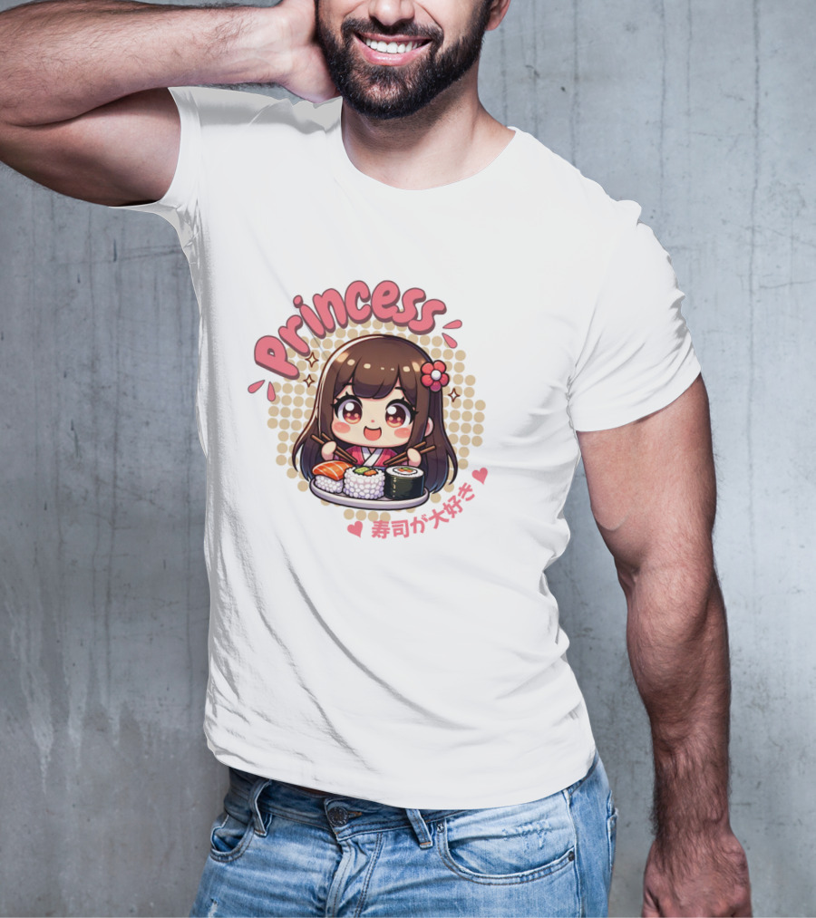 Princess Sushi Japanese Girl Cute T-Shirt