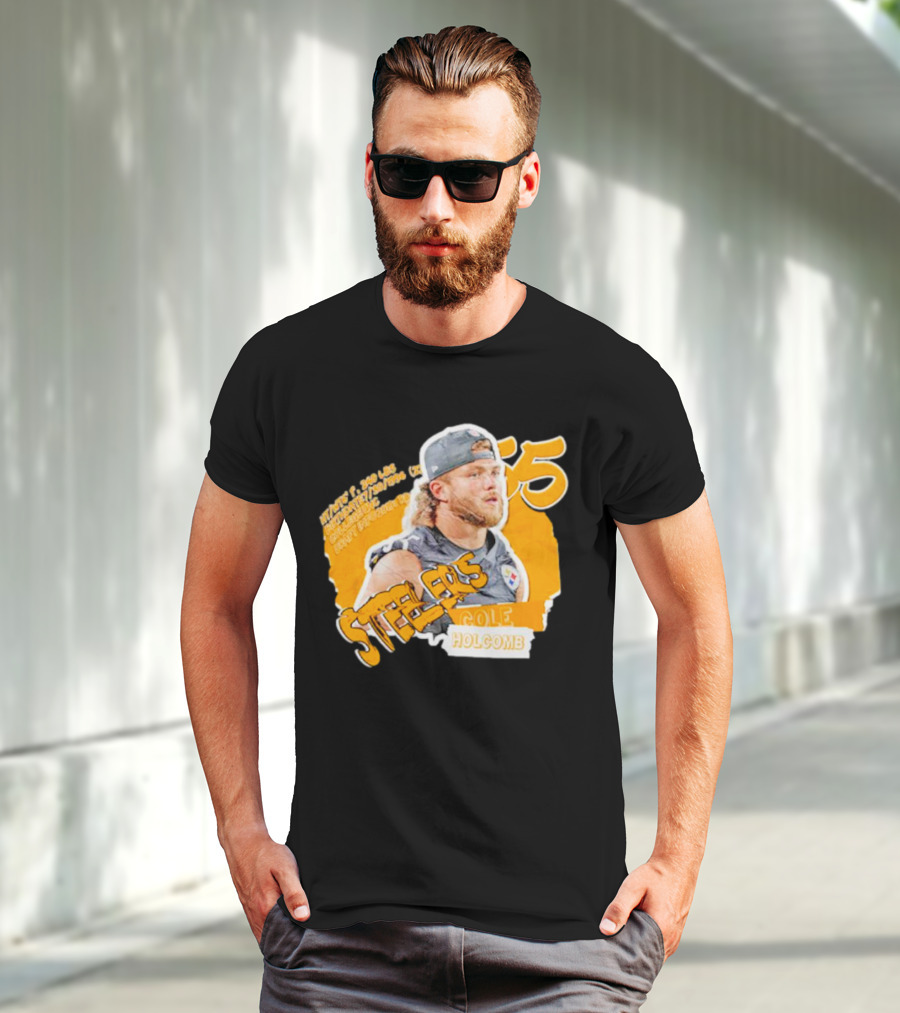 Steelers Football Cole Holcomb 55 Weight 240 Lbs Height 6'1 T-Shirt