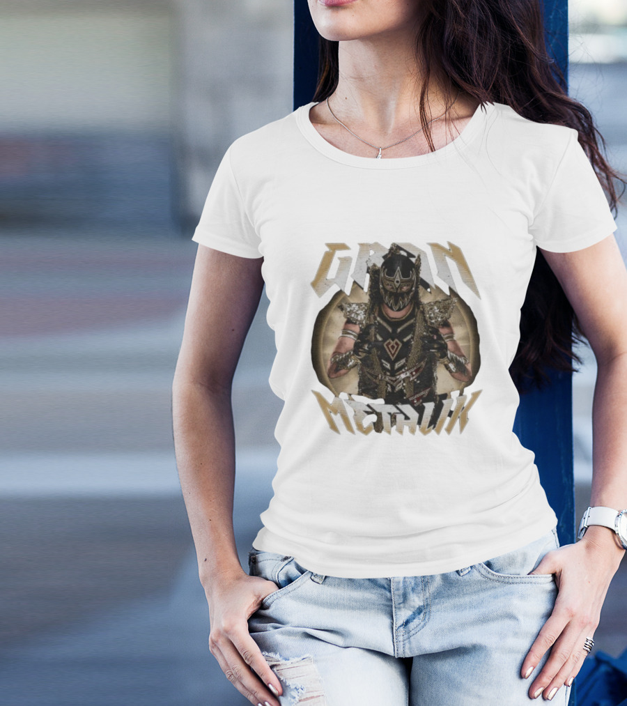 Gran Metalik Wrestling Masked Warrior Pose T-Shirt