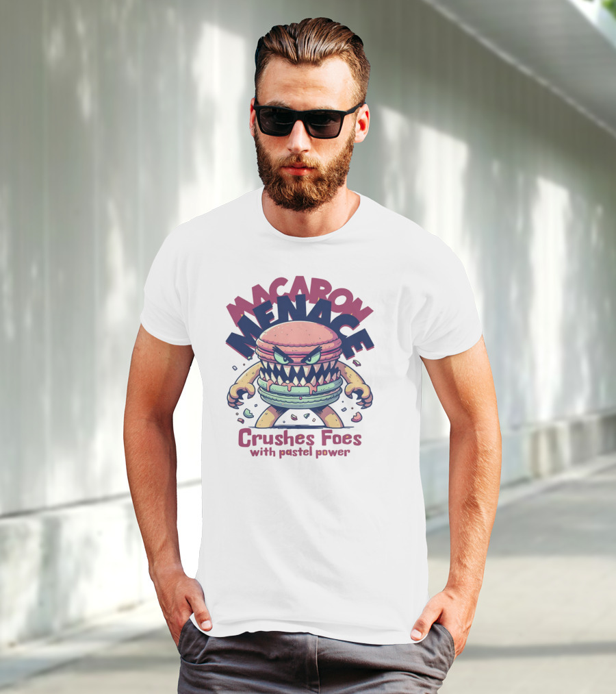 Macaron Menace Crushes Foes With Pastel Power T-Shirt