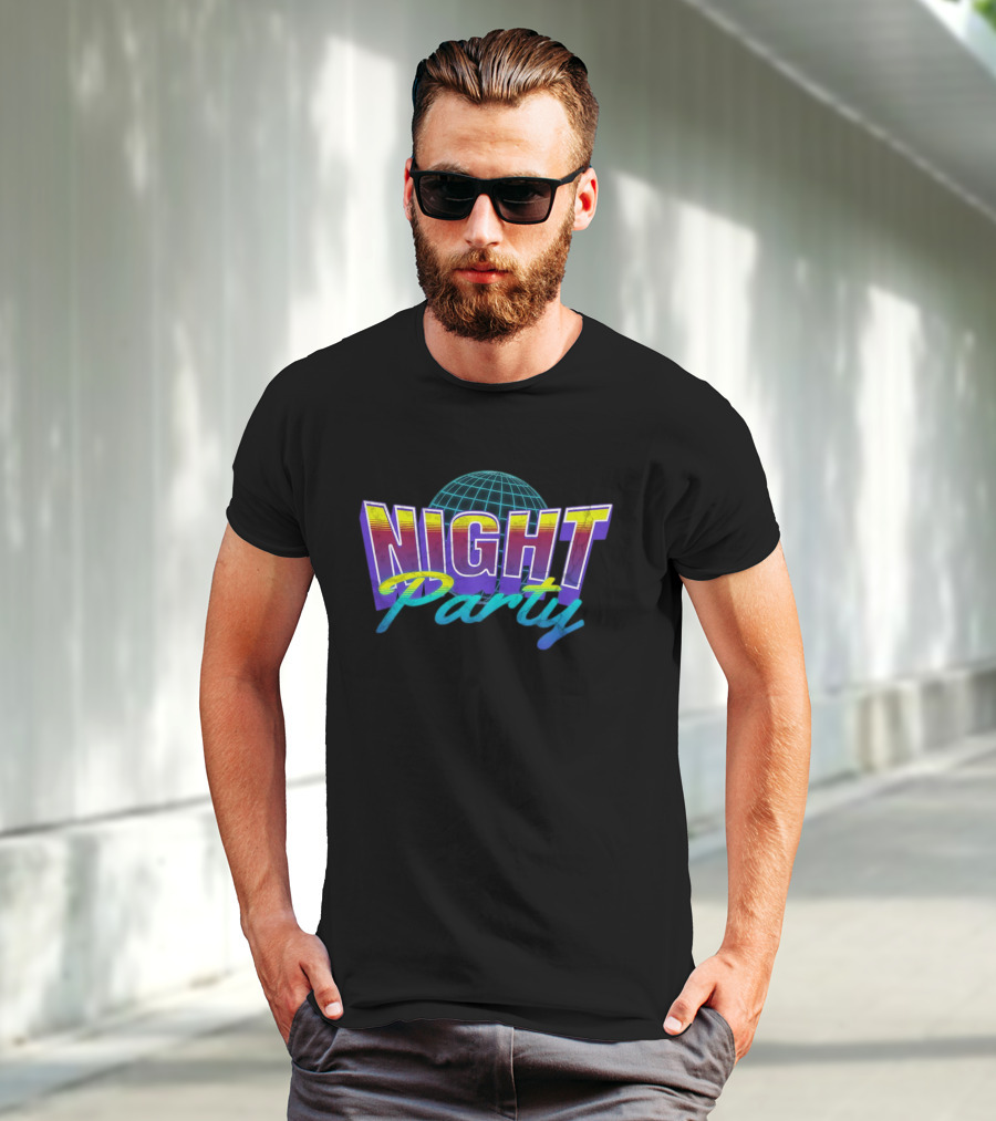 NIGHT Party Disco Ball Retro T-Shirt
