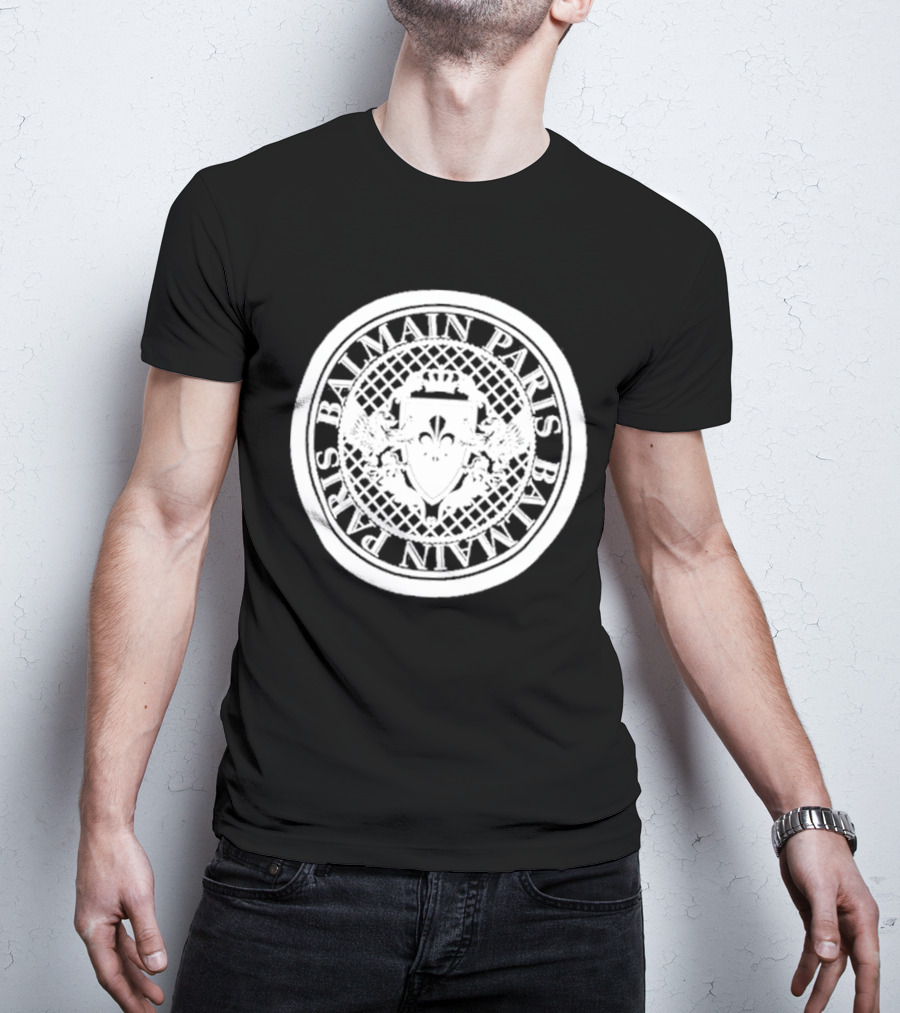 Balmain Paris Crest Emblem Coin T-Shirt