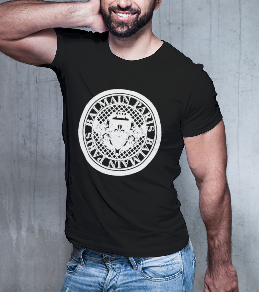 Balmain Paris Crest Emblem Coin T-Shirt