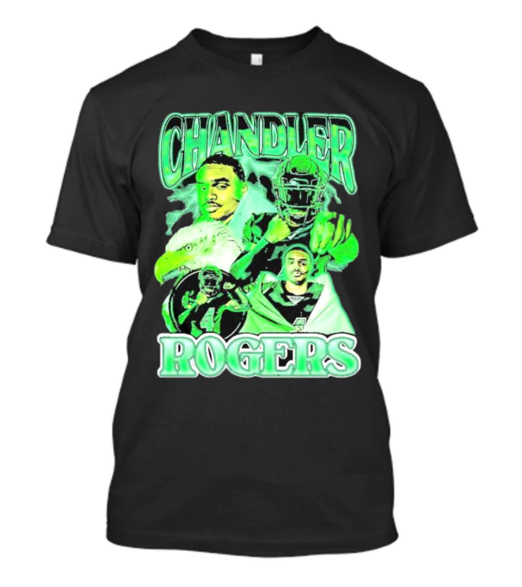 Chandler Rogers Vintage Lightweight Football Eagle Green T-Shirt
