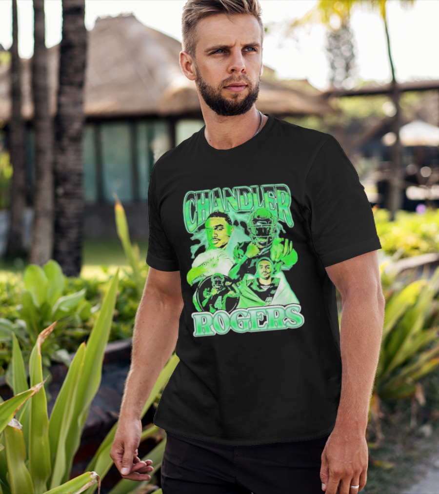 Chandler Rogers Vintage Lightweight Football Eagle Green T-Shirt