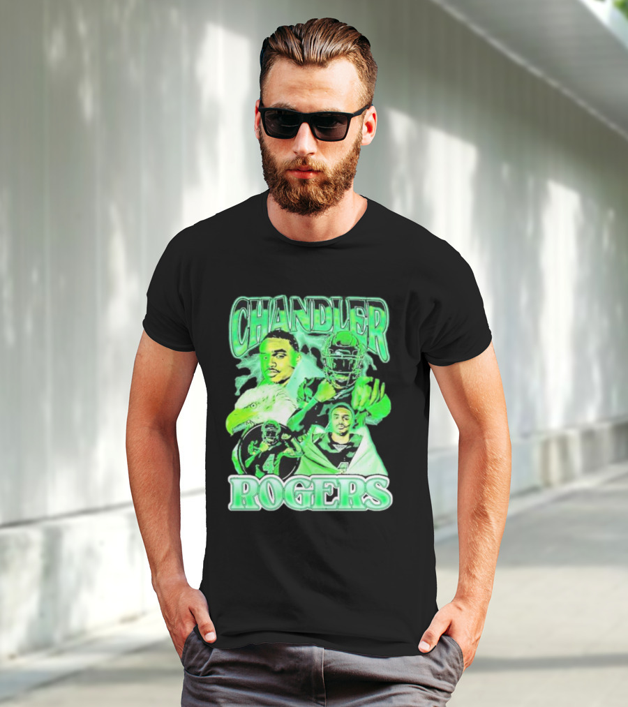 Chandler Rogers Vintage Lightweight Football Eagle Green T-Shirt