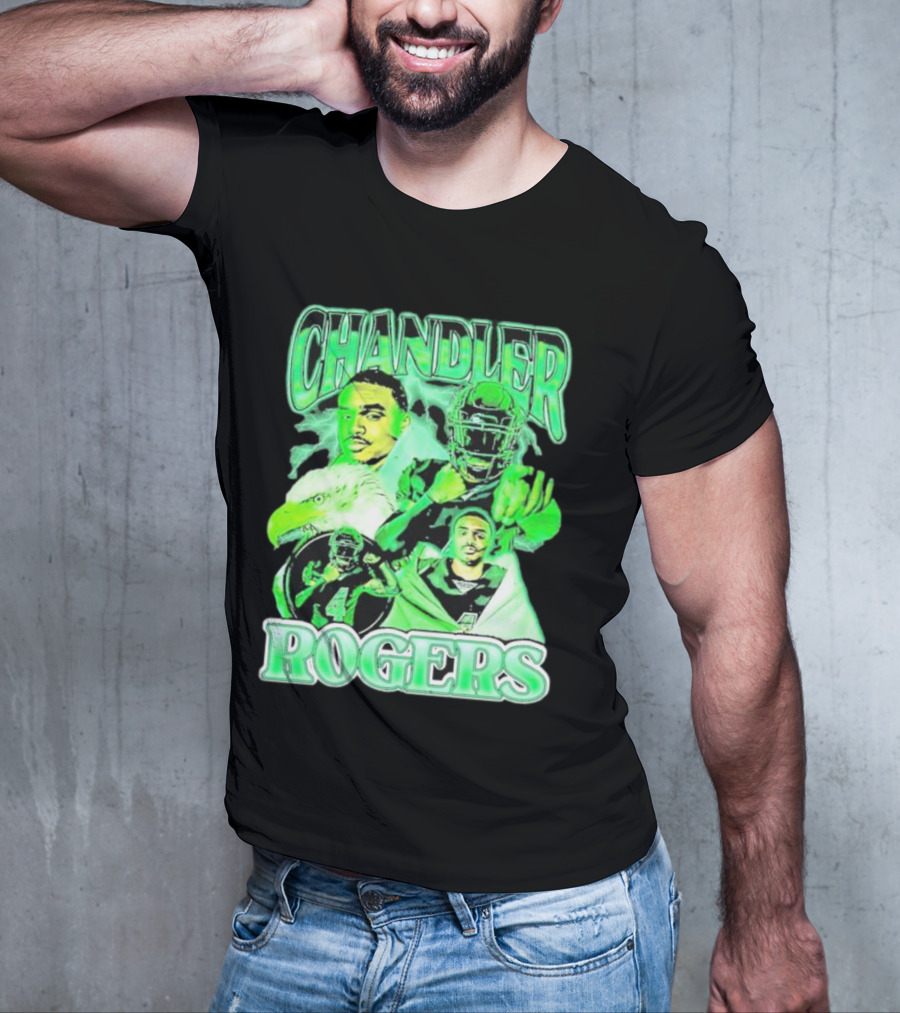 Chandler Rogers Vintage Lightweight Football Eagle Green T-Shirt