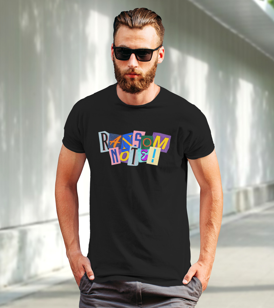 Ransom Note Colorful Letters Collage T-Shirt