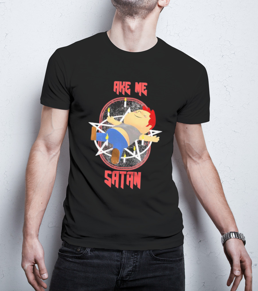 Ake Me Satan Kid Lying On Pentagram With Candles T-Shirt