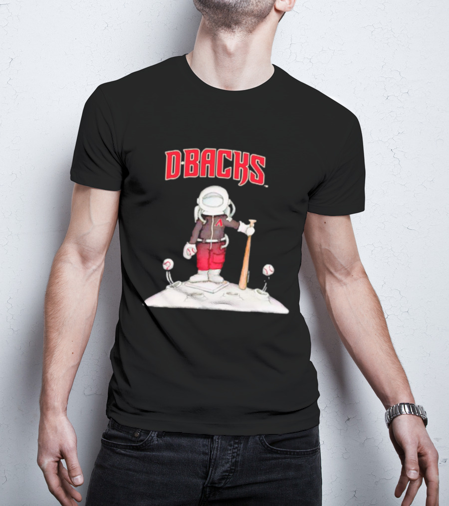 Dbacks Astronaut Mascot With Baseball Bat On Moon T-Shirt