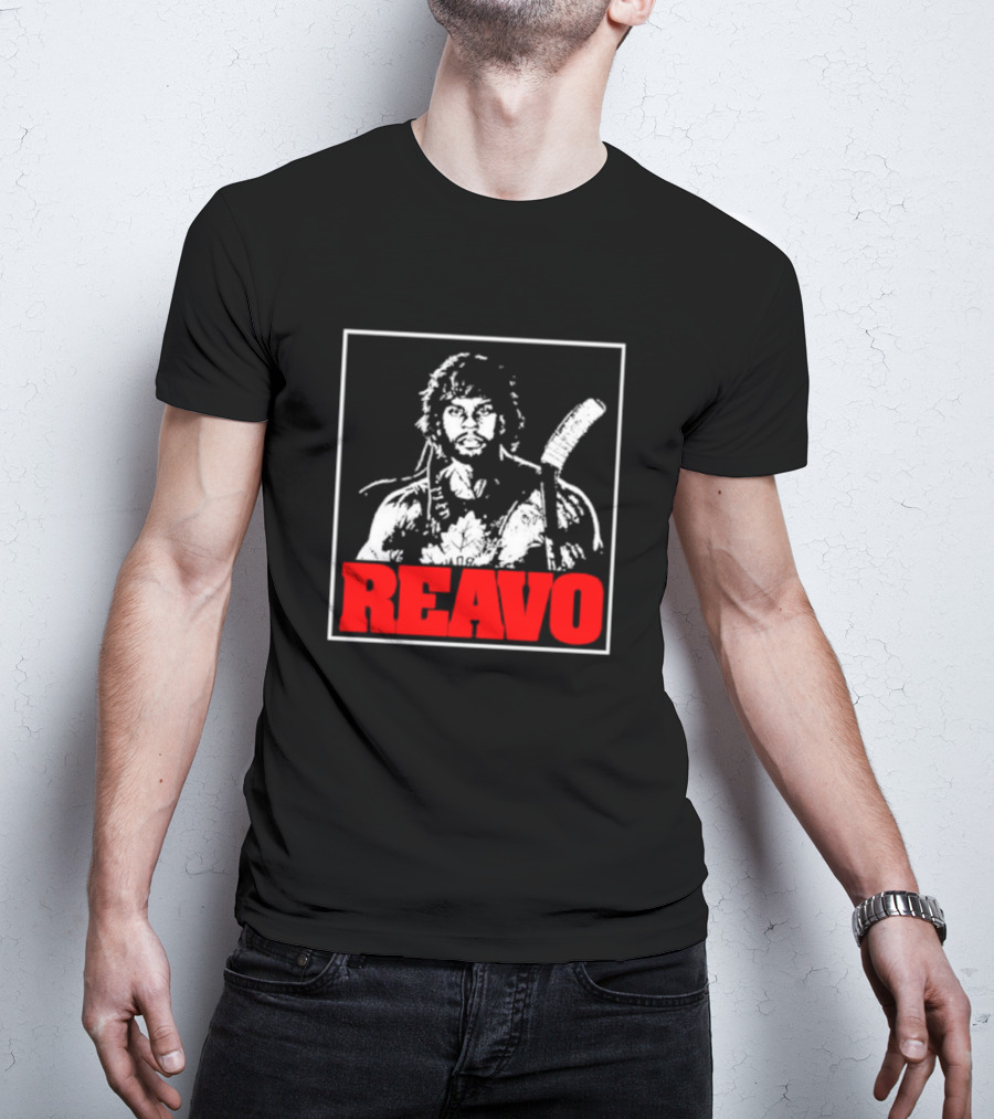 REAVO Hockey Warrior Illustration With Flow Jerguson Reavo T-Shirt