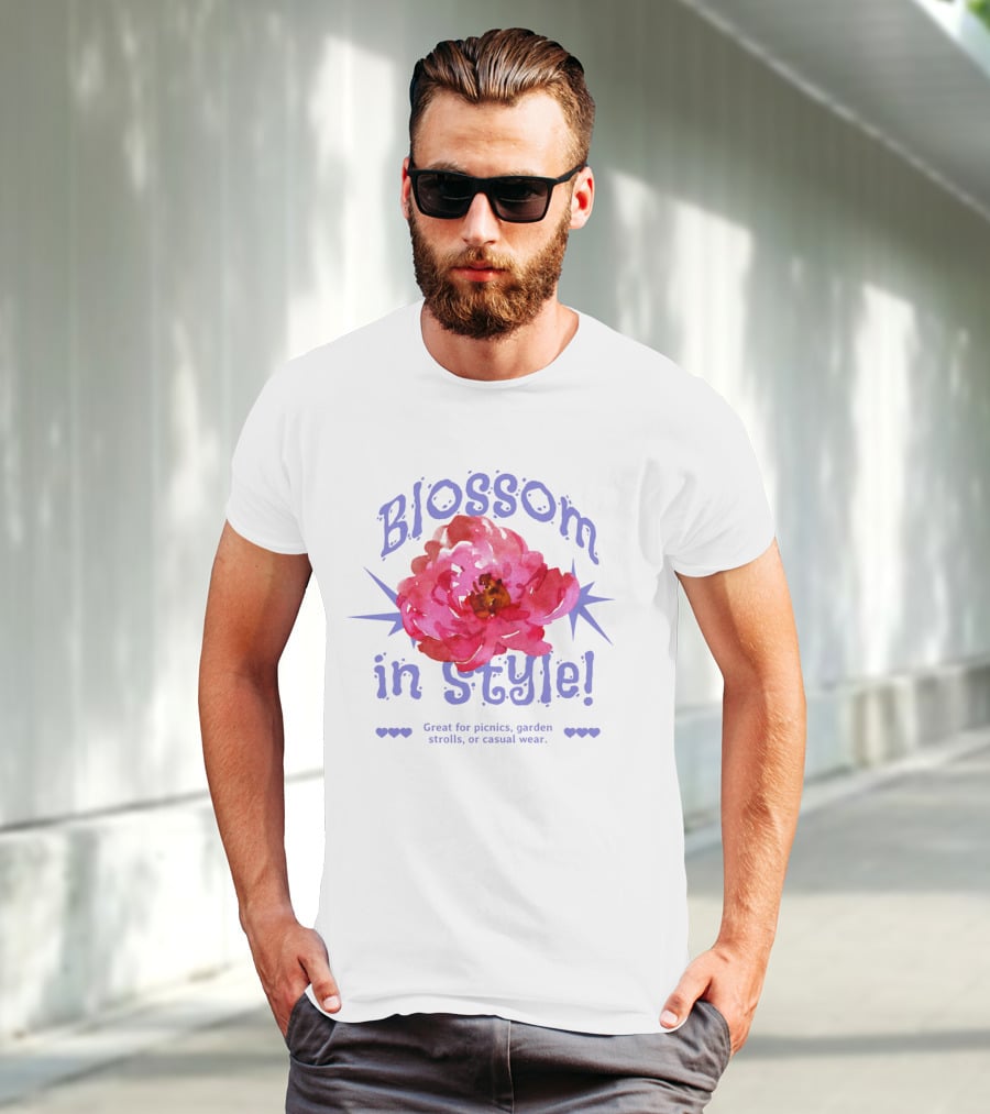 Blossom In Style Great For Picnics Garden Strolls Or Casual Wear T-Shirt