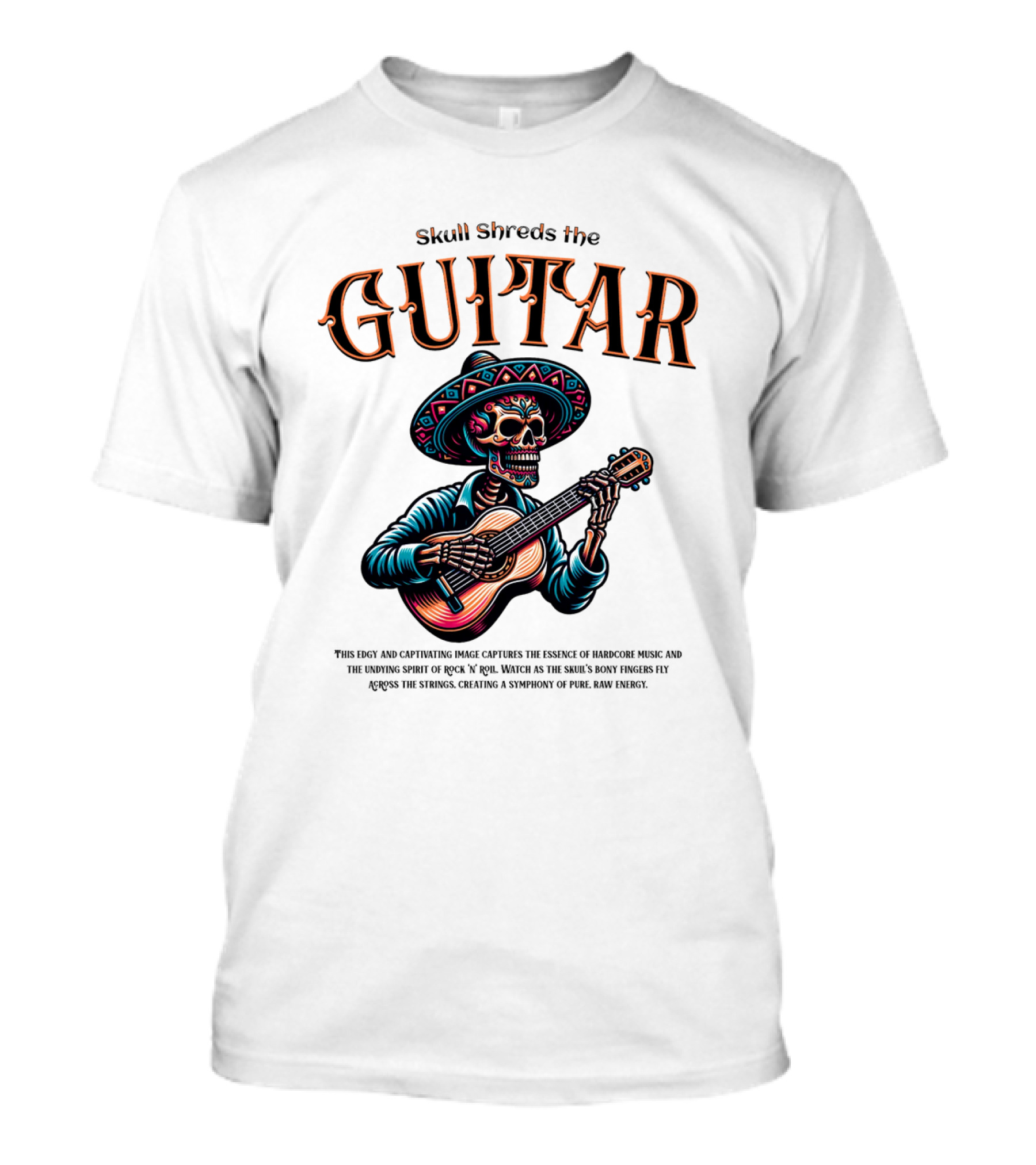 Skull Shreds The Guitar Mexico T-Shirt