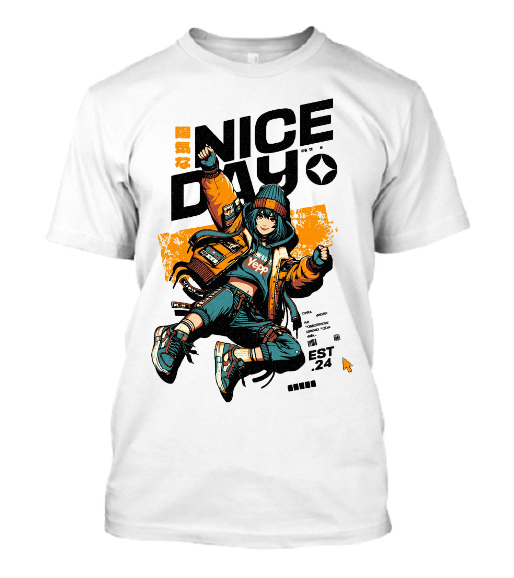 Nice Day Yepp Est 24 Vintage Urban T-Shirt