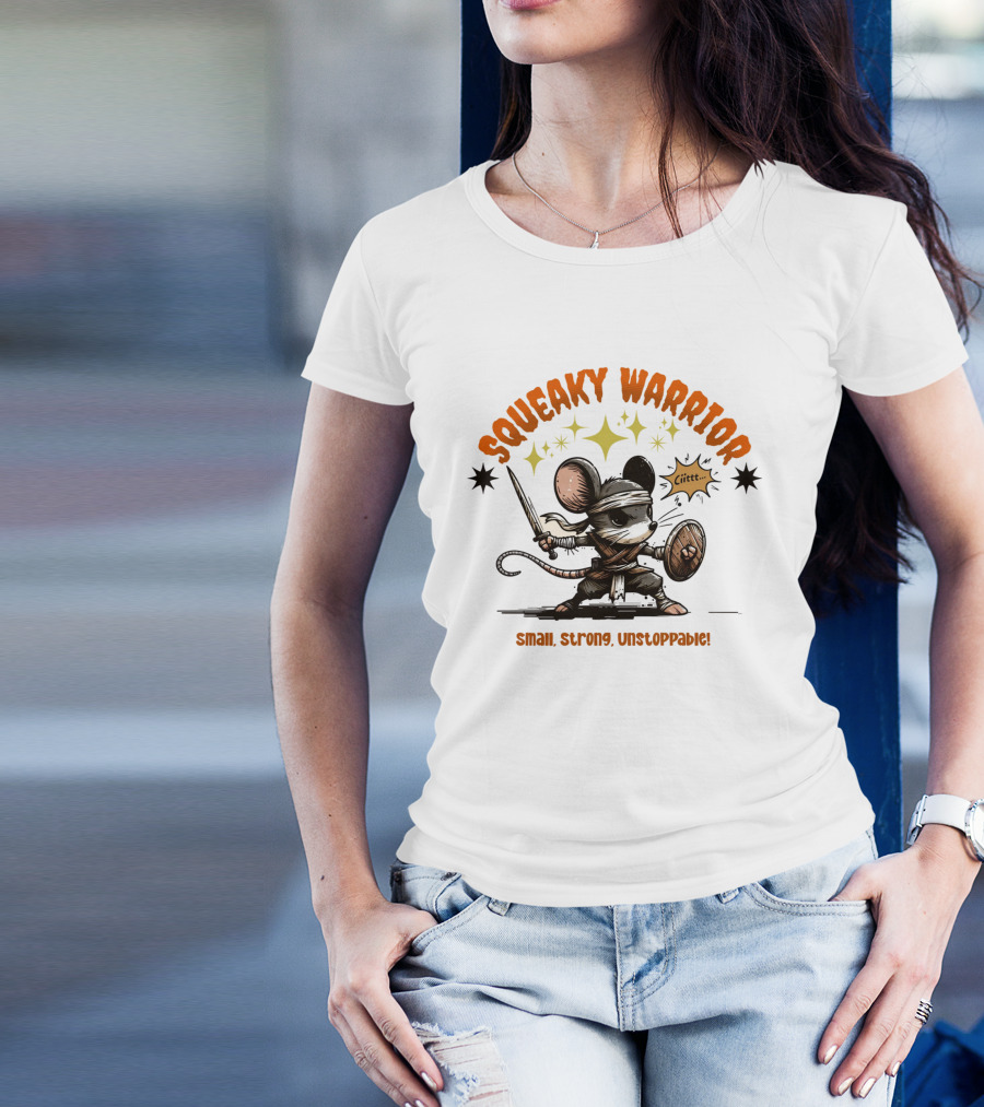 Squeaky Warrior Small Strong Unstoppable Ciiitt T-Shirt
