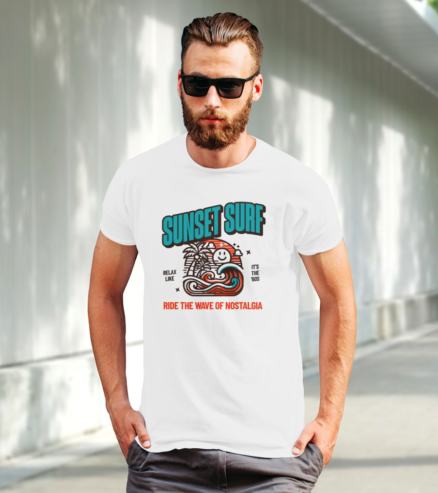 SUNSET SURF RIDE THE WAVE OF NOSTALGIA IT'S THE '60S RELAX LIKE T-Shirt