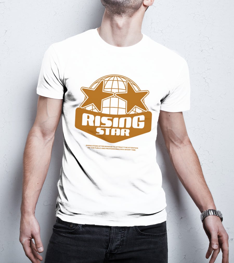 Supalonely Rising Star Two Stars Globe T-Shirt