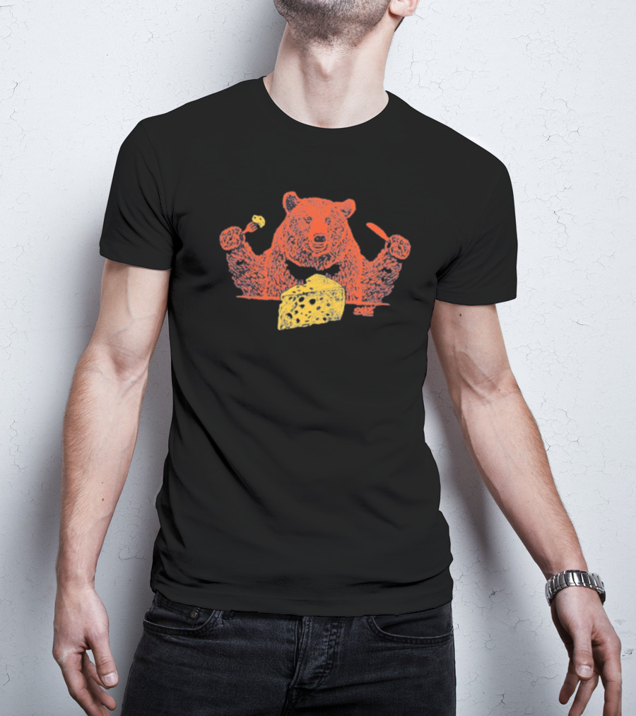 Chicago Bears Let's Eat Cheese Bear Eating Cheese T-Shirt