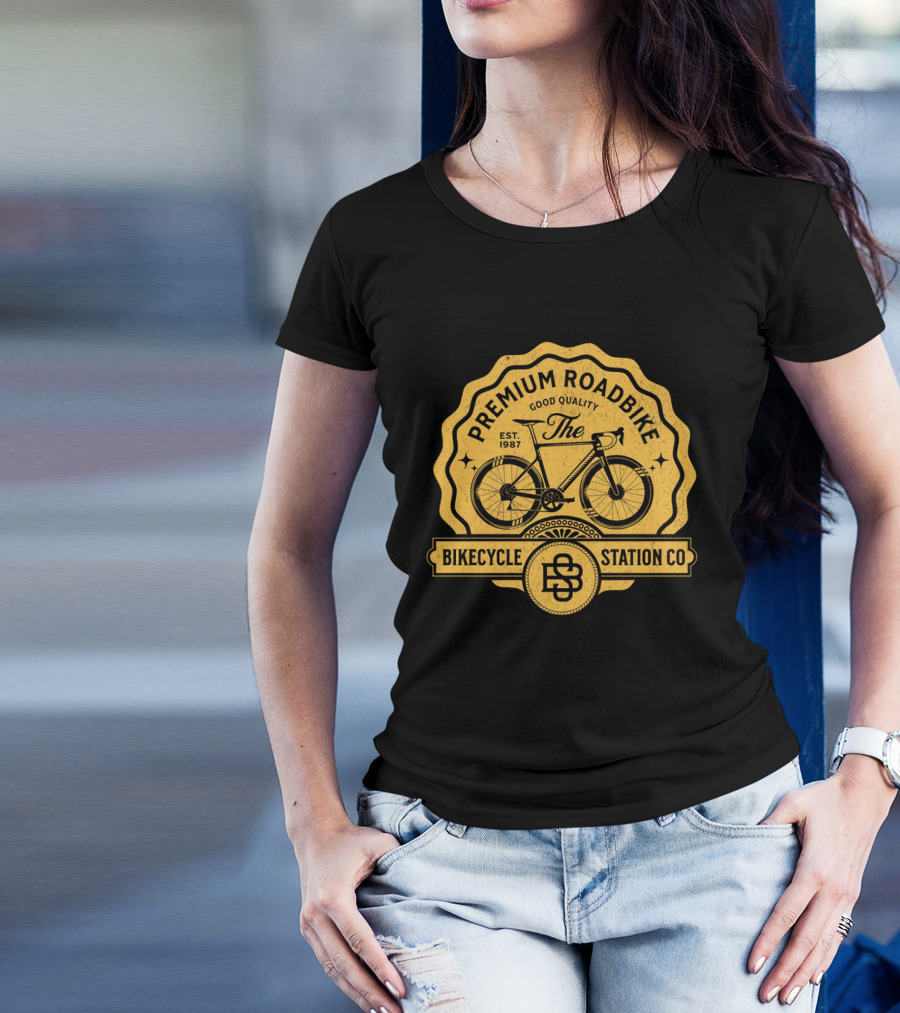 Premium Roadbike Good Quality Bikecycle Station Co. Est. 1987 T-Shirt