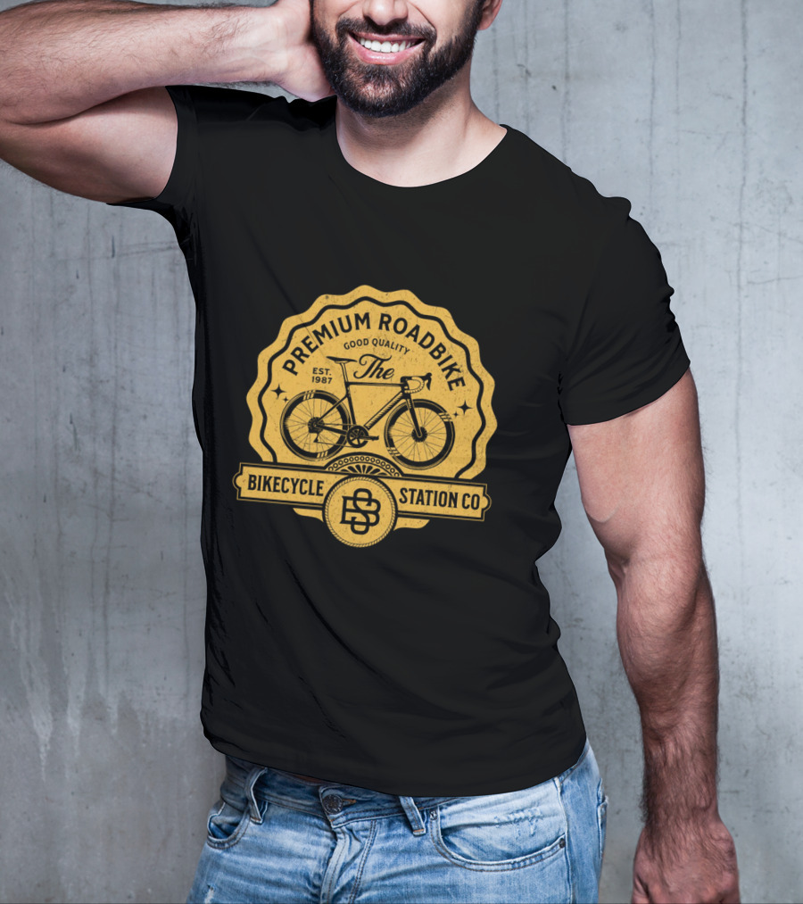 Premium Roadbike Good Quality Bikecycle Station Co. Est. 1987 T-Shirt