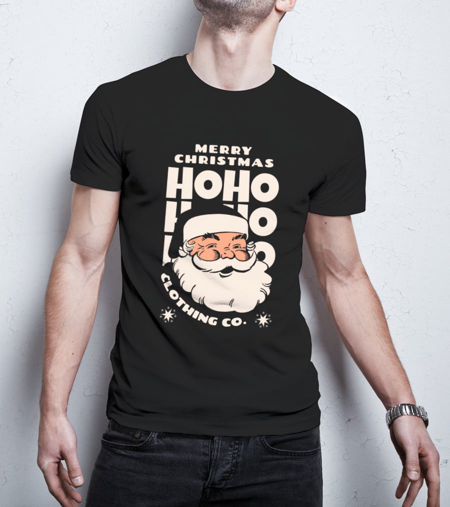 Merry Christmas Santa Claus Ho Ho Ho Clothing Co T-Shirt