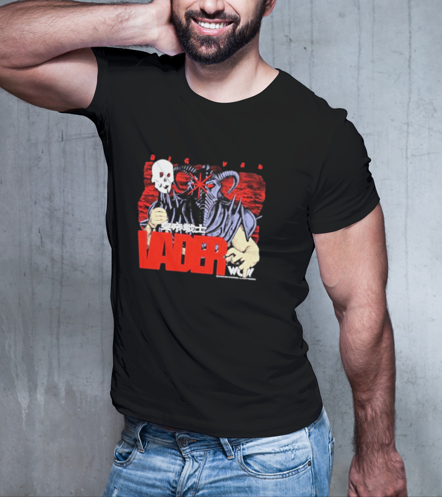 Big Van Vader WCW Skull Mask Japanese Text T-Shirt