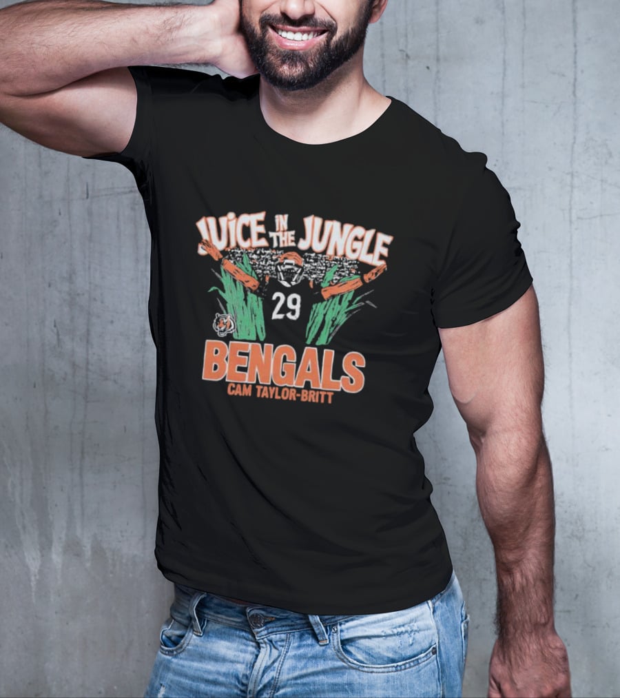 Juice In The Jungle Bengals Cam Taylor-Britt 29 T-Shirt