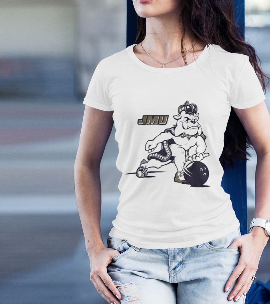 JMU Dukes Football Bowling Mascot T-Shirt