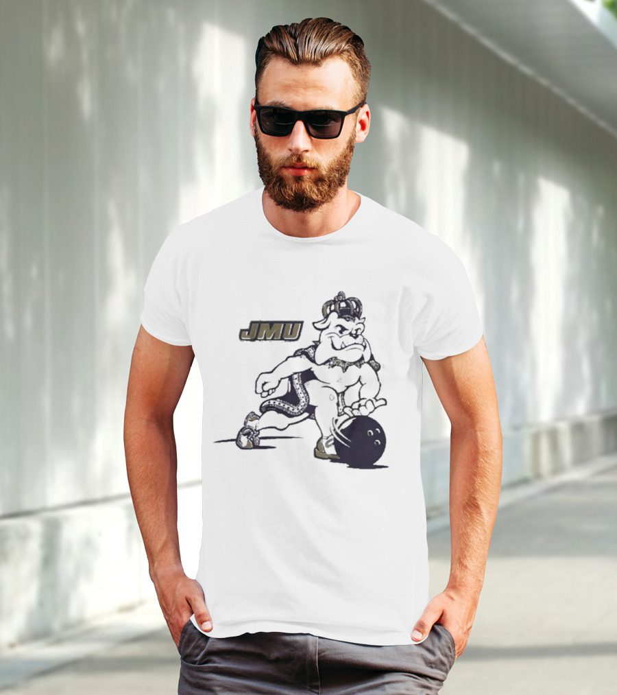 JMU Dukes Football Bowling Mascot T-Shirt