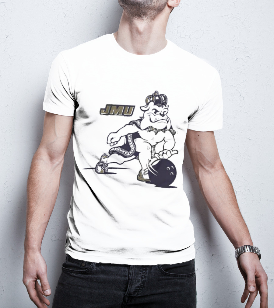 JMU Dukes Football Bowling Mascot T-Shirt