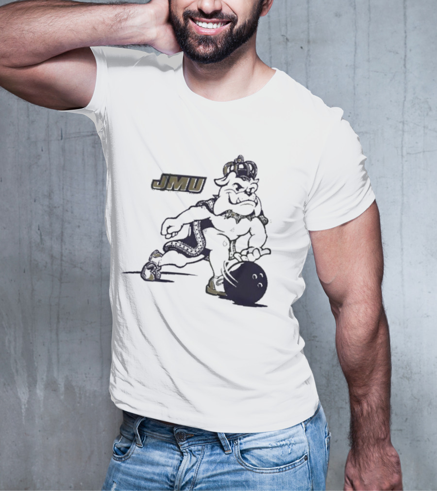 JMU Dukes Football Bowling Mascot T-Shirt