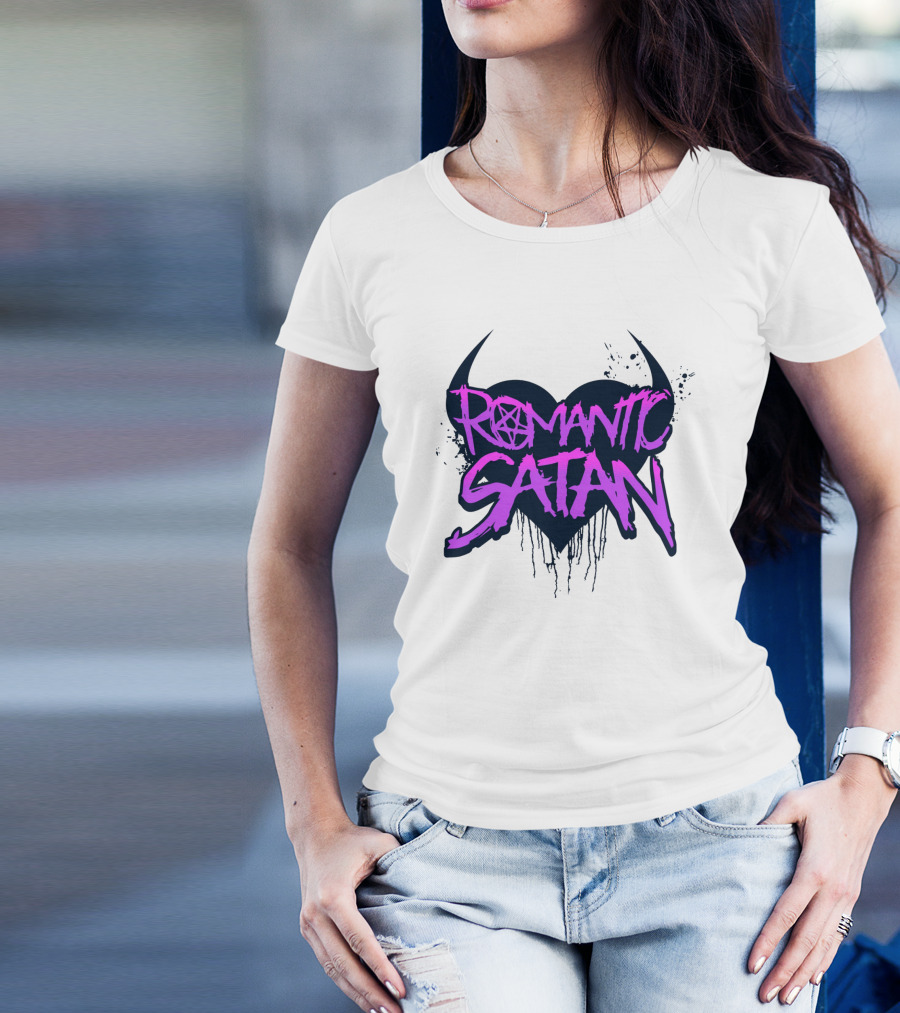 Romantic Satan Heart And Pentagram T-Shirt