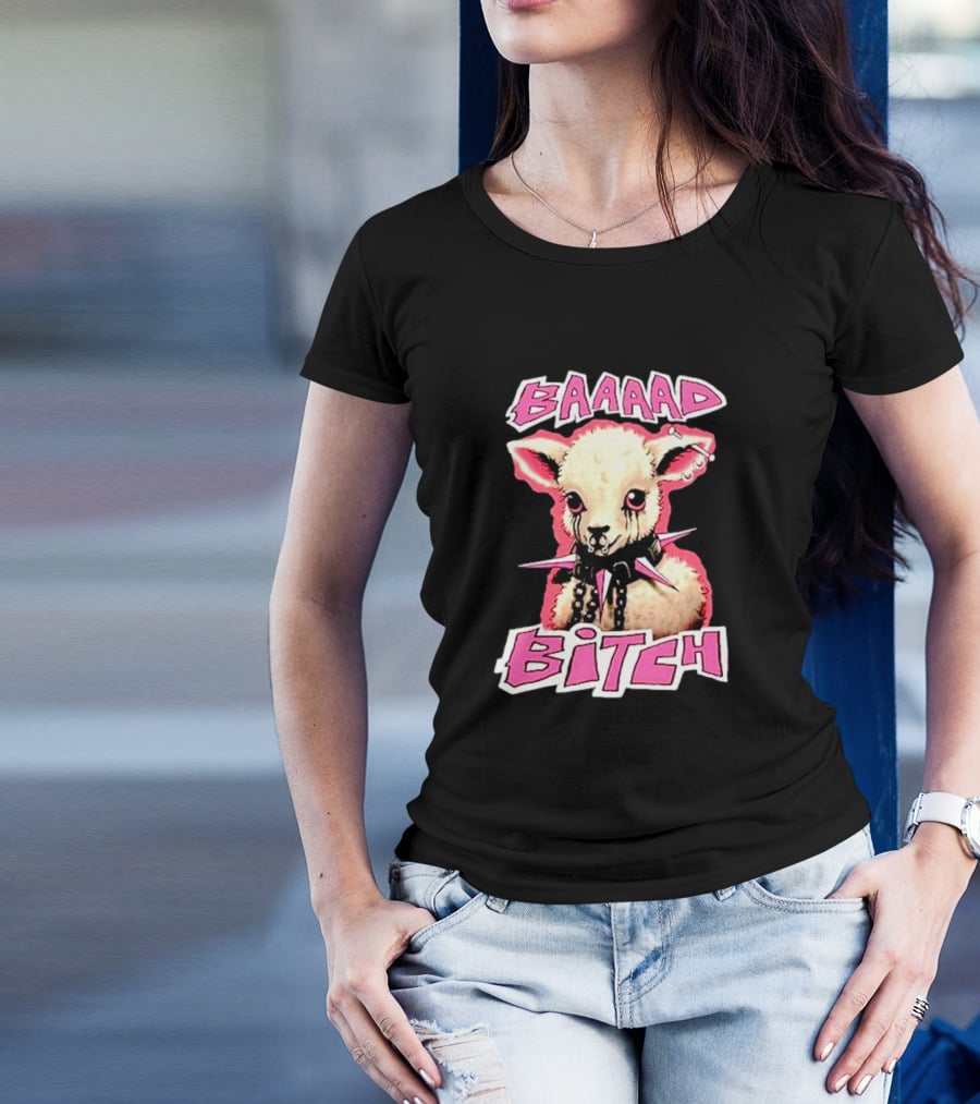 BAAAAD Bitch Sheep With Punk Rock T-Shirt