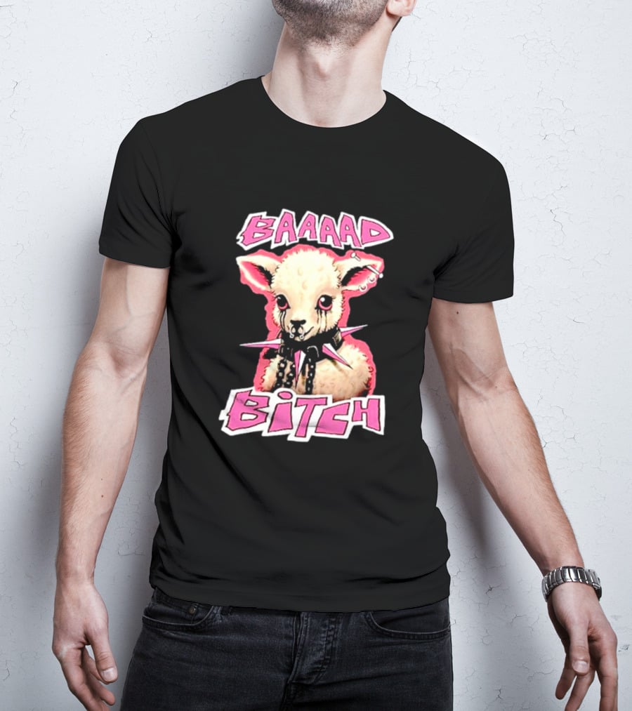 BAAAAD Bitch Sheep With Punk Rock T-Shirt
