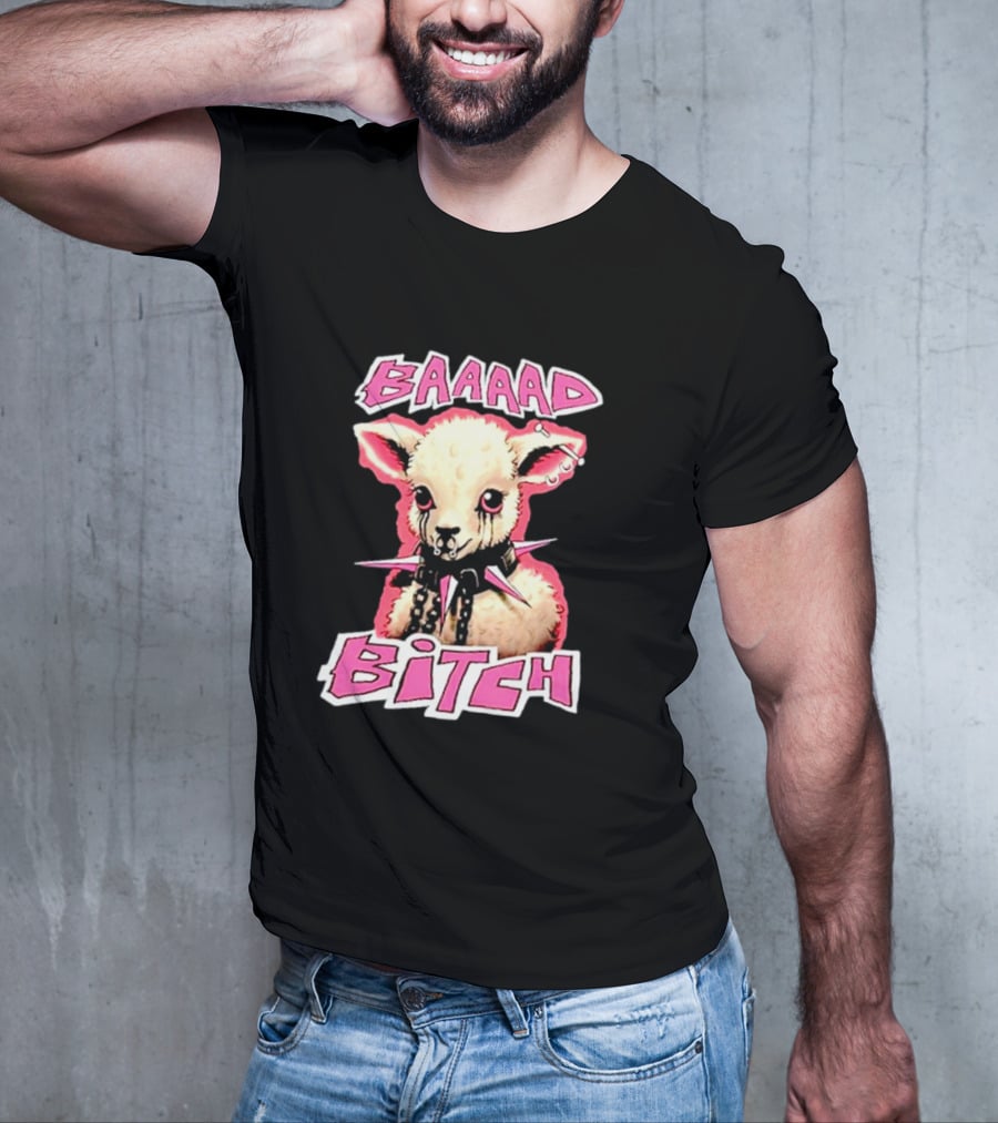 BAAAAD Bitch Sheep With Punk Rock T-Shirt