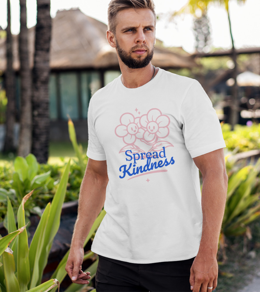 Spread Kindness Cute Smiling Flowers T-Shirt