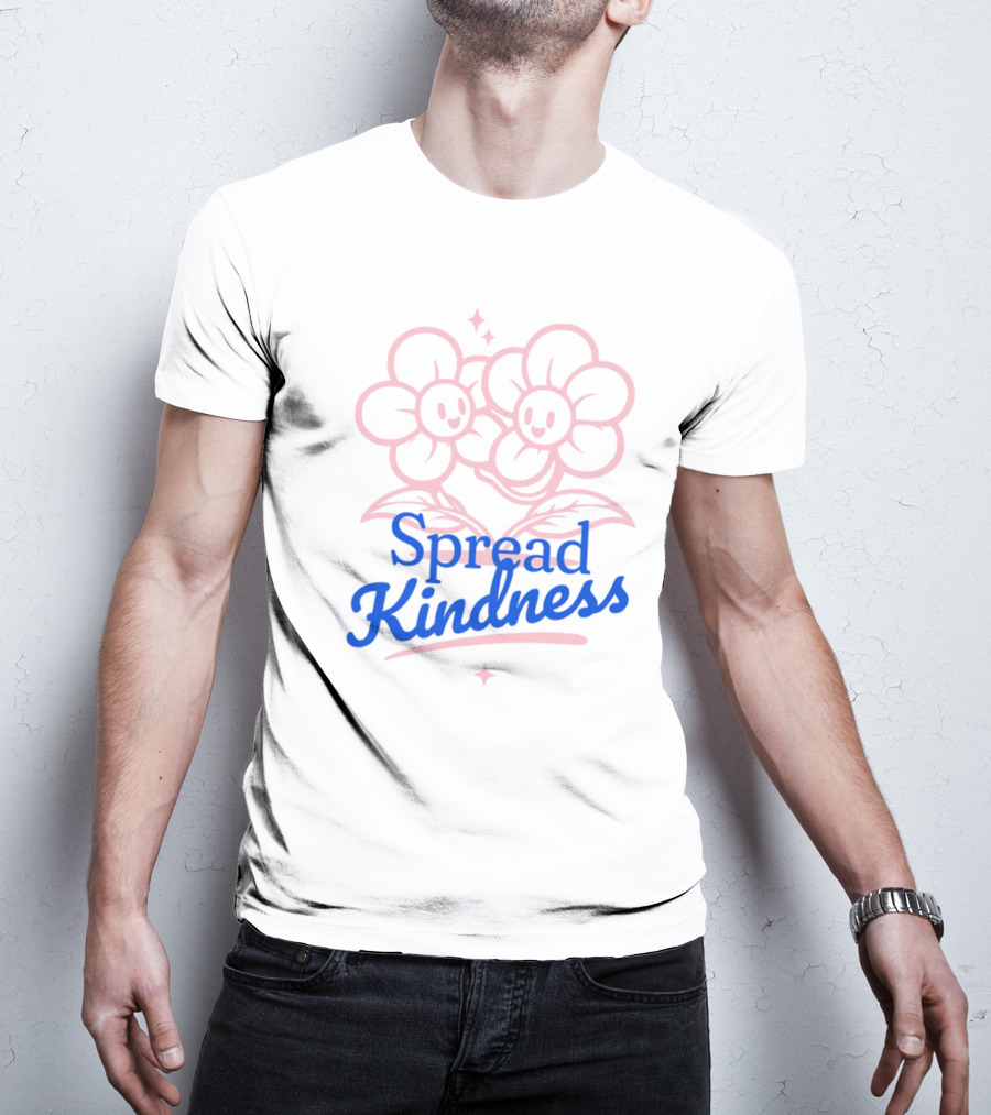 Spread Kindness Cute Smiling Flowers T-Shirt